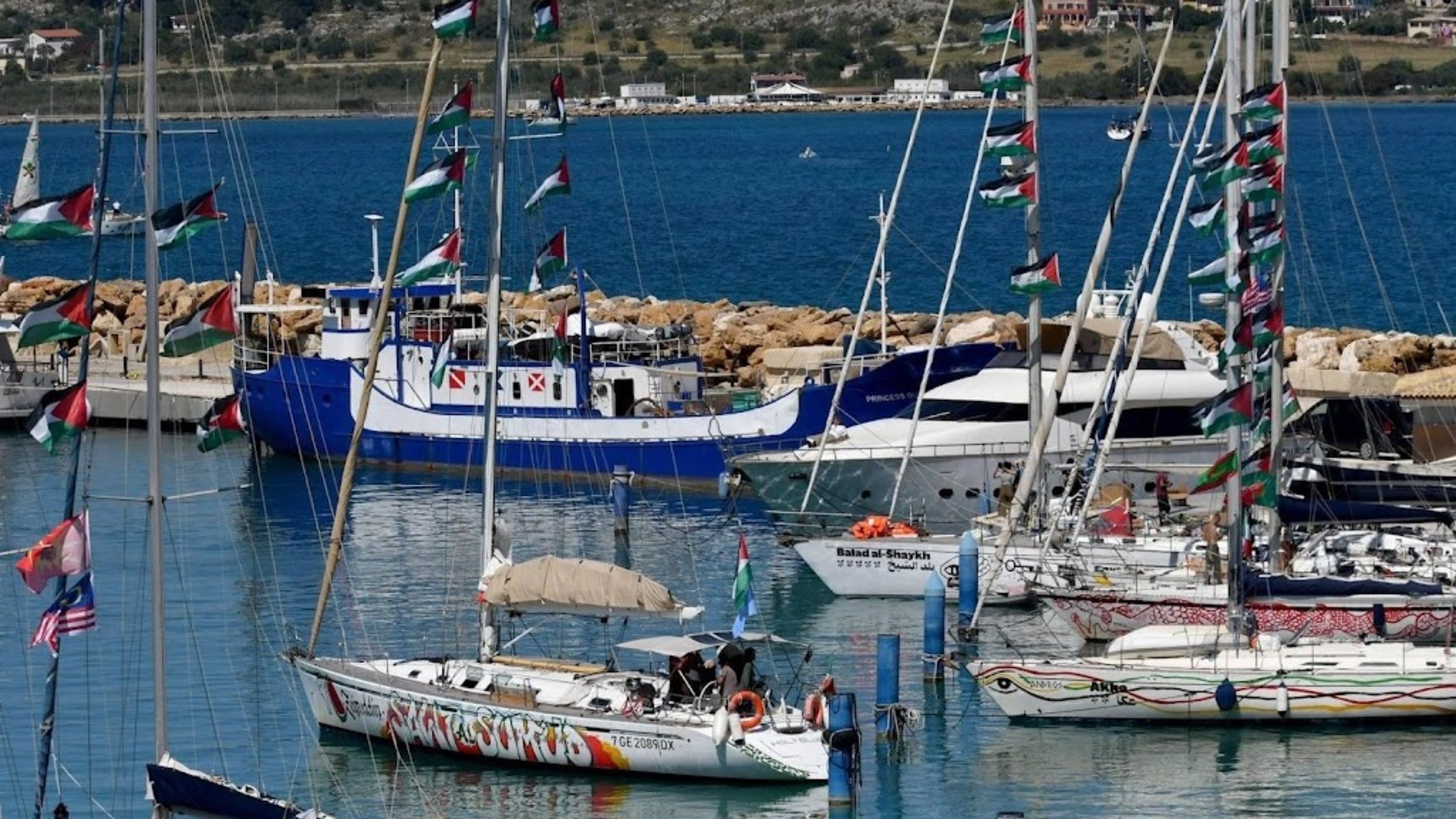 Humanitarian aid fleet for Gaza departs from Sicily