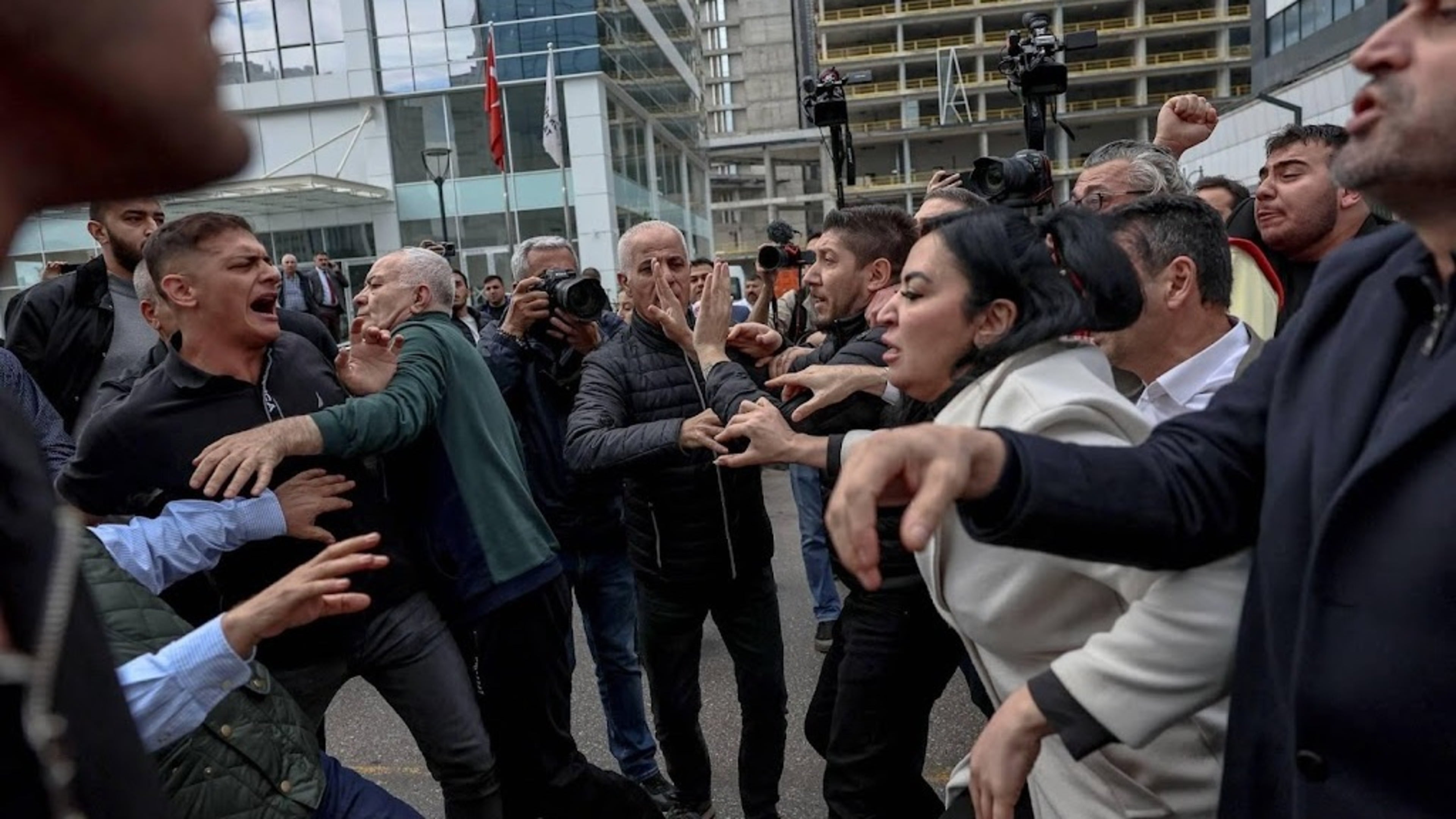 Turkish authorities clear opposition headquarters