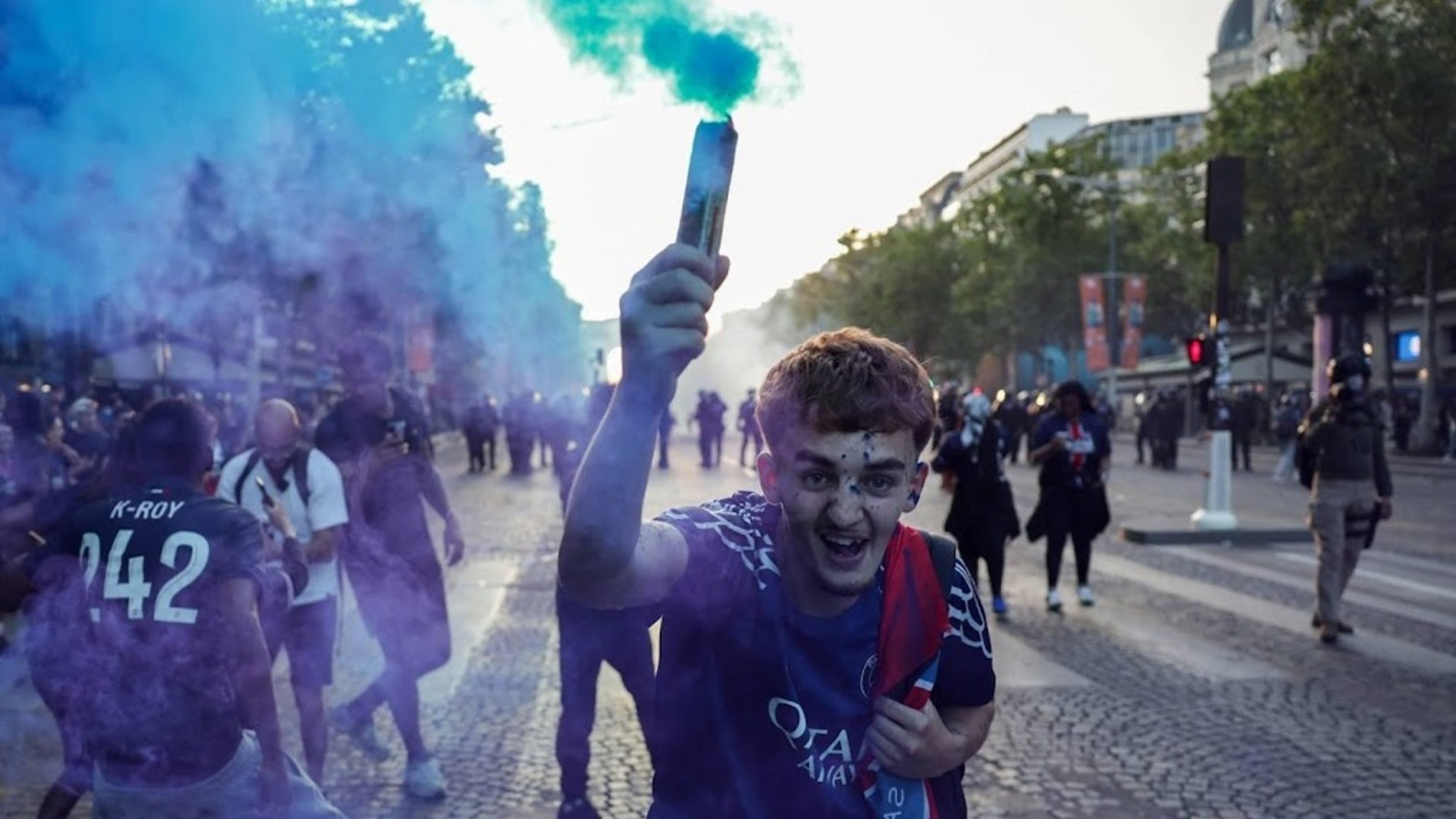 Disturbances in Paris around Champions League final