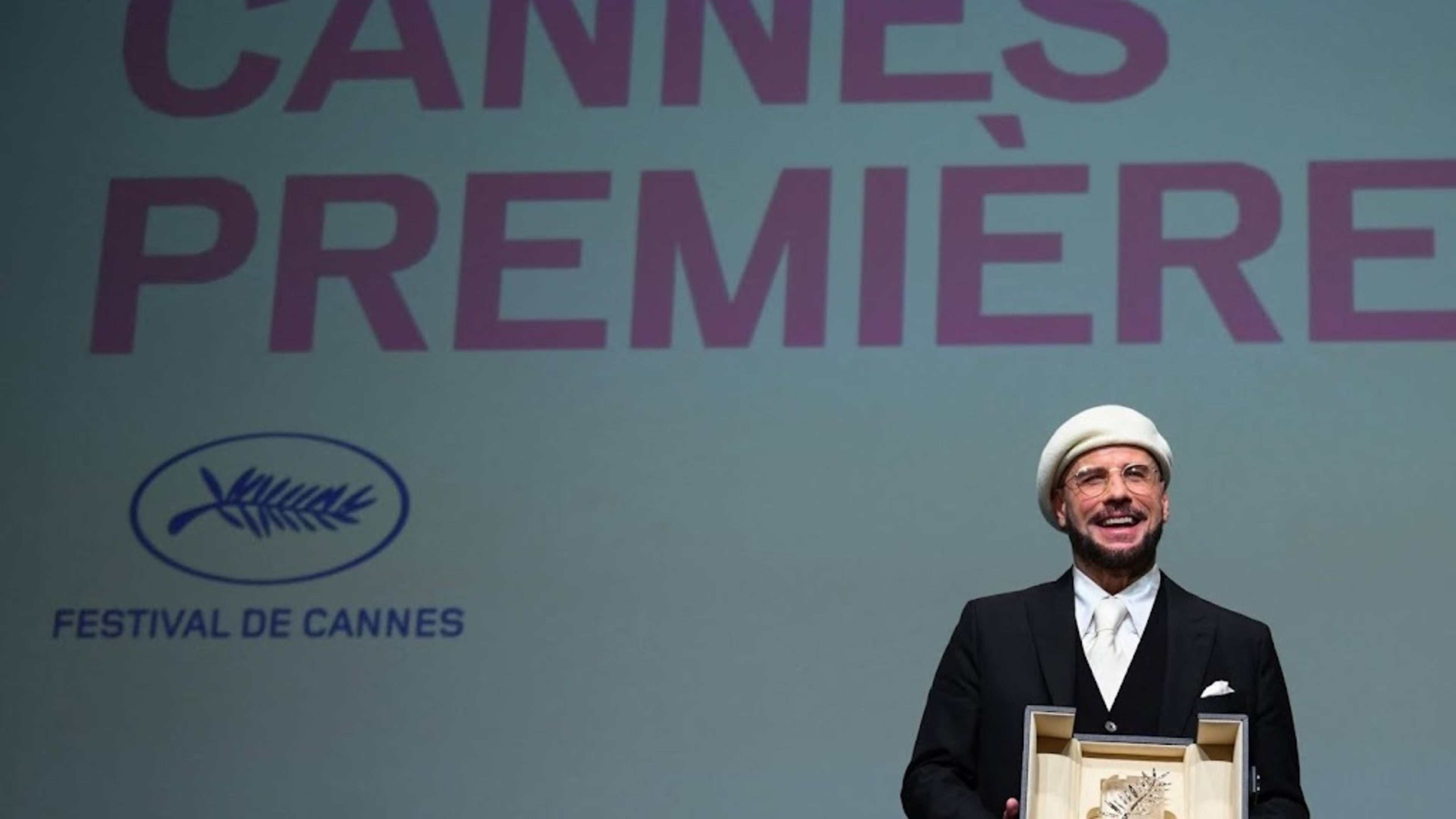 John Travolta surprised with Honorary Palme d'Or at Cannes Film Festival