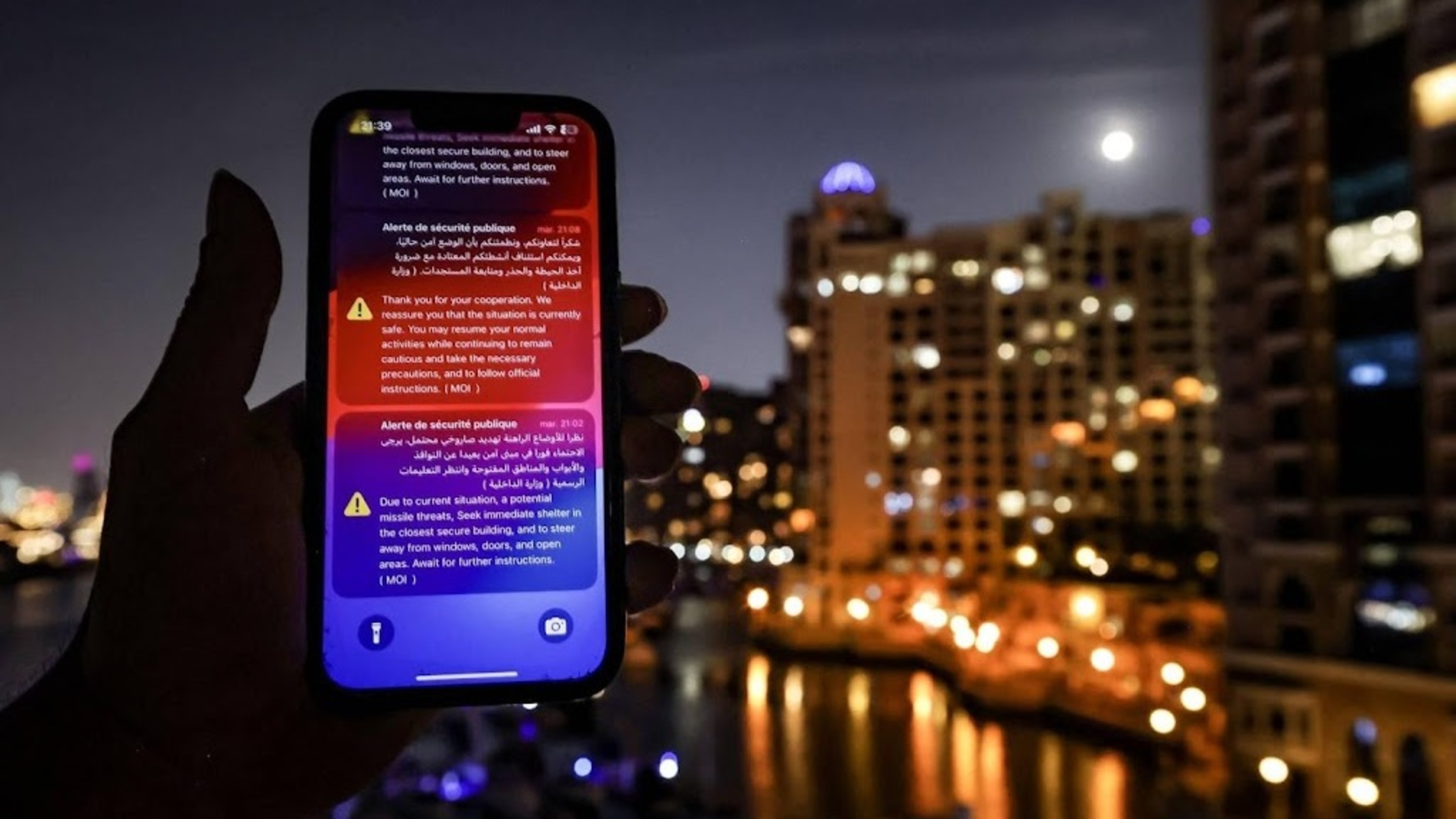 Explosions heard in Dubai and Manama