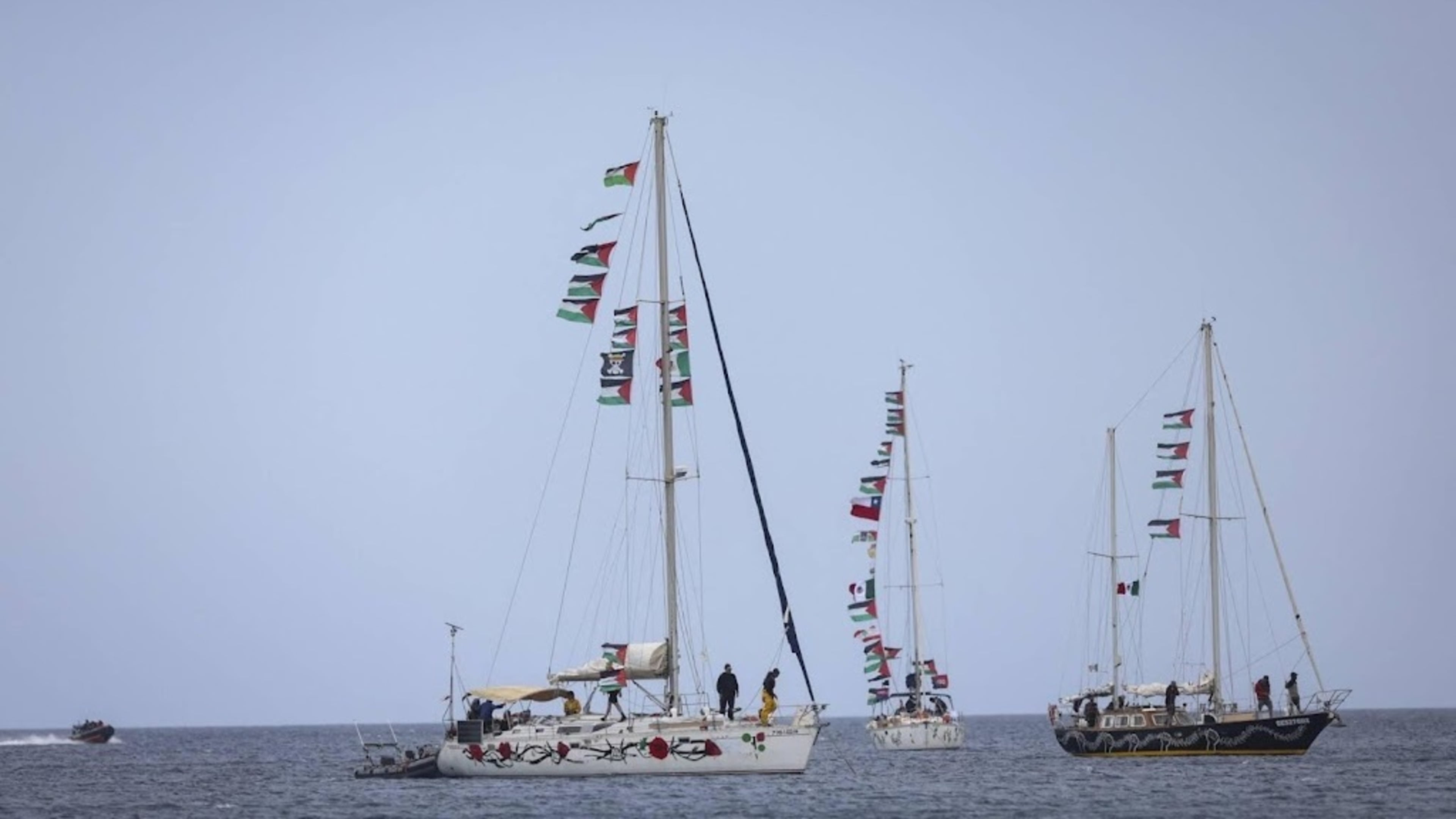 Israel detains two Gaza flotilla passengers for questioning