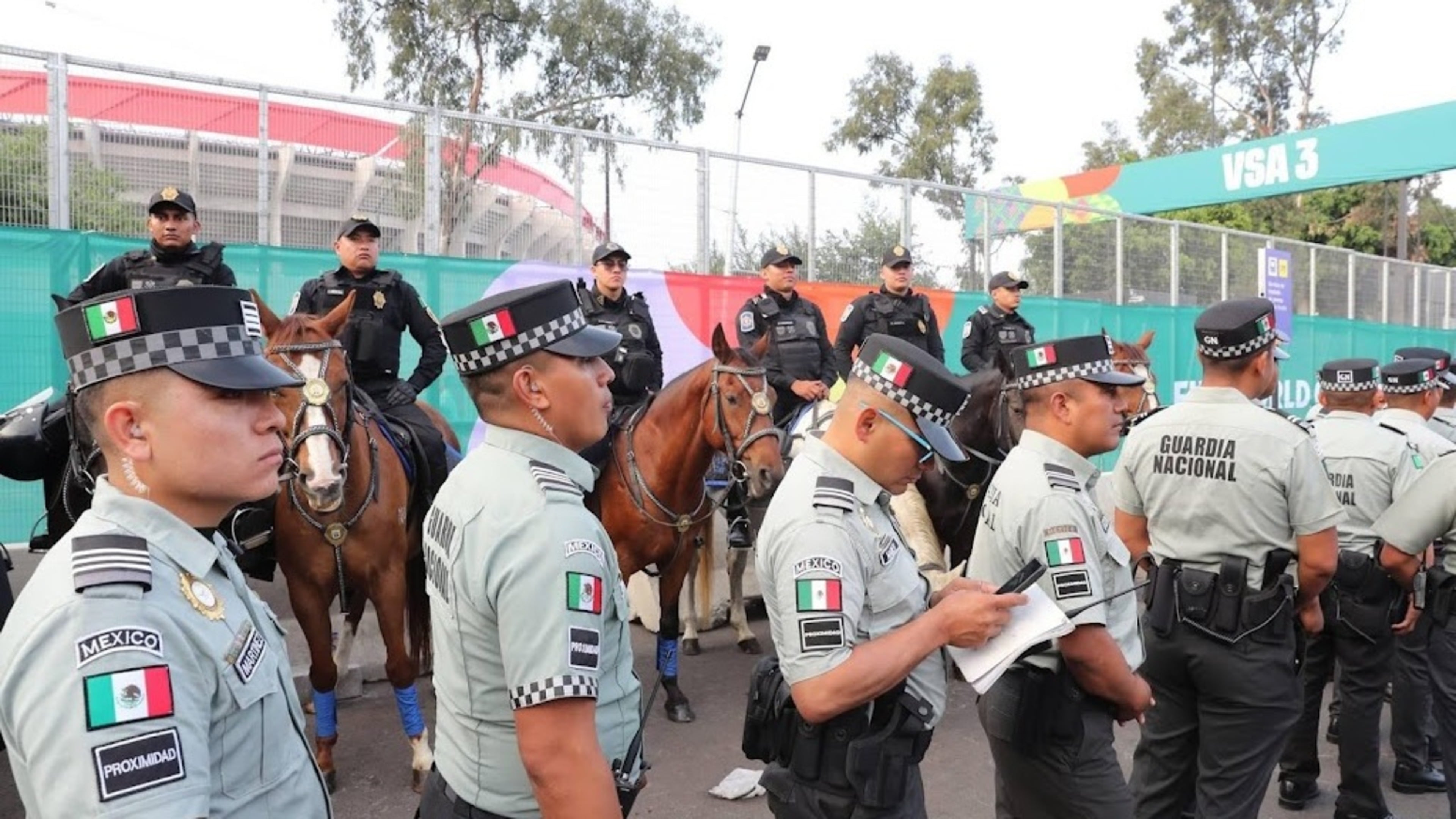 Security forces try to manage Mexico's World Cup opening