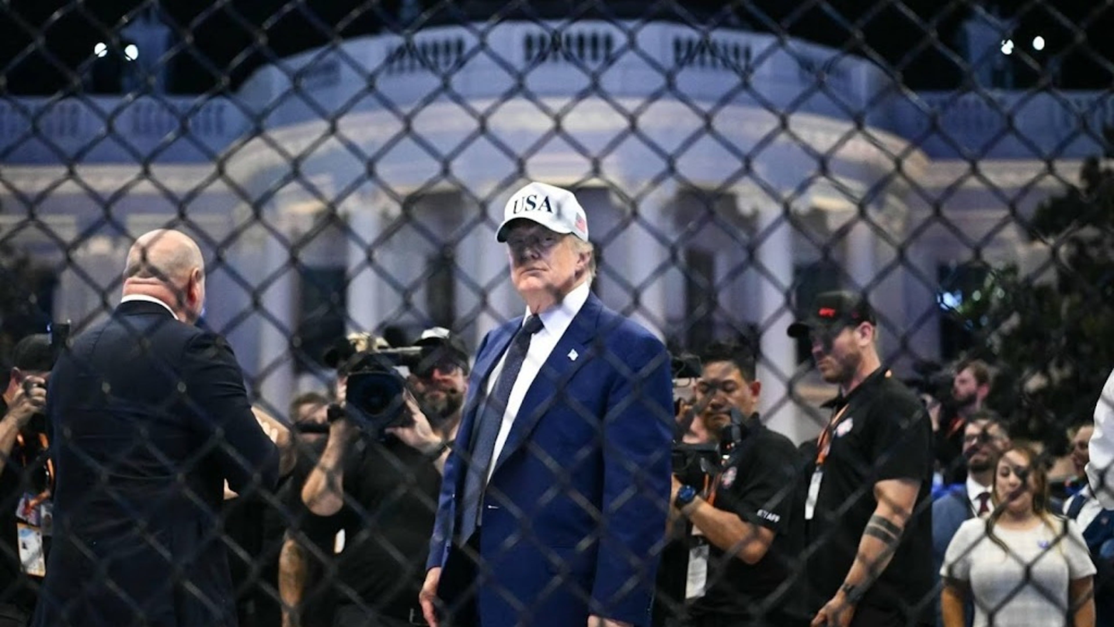 Trump celebrates 80th birthday with cage fights in White House garden