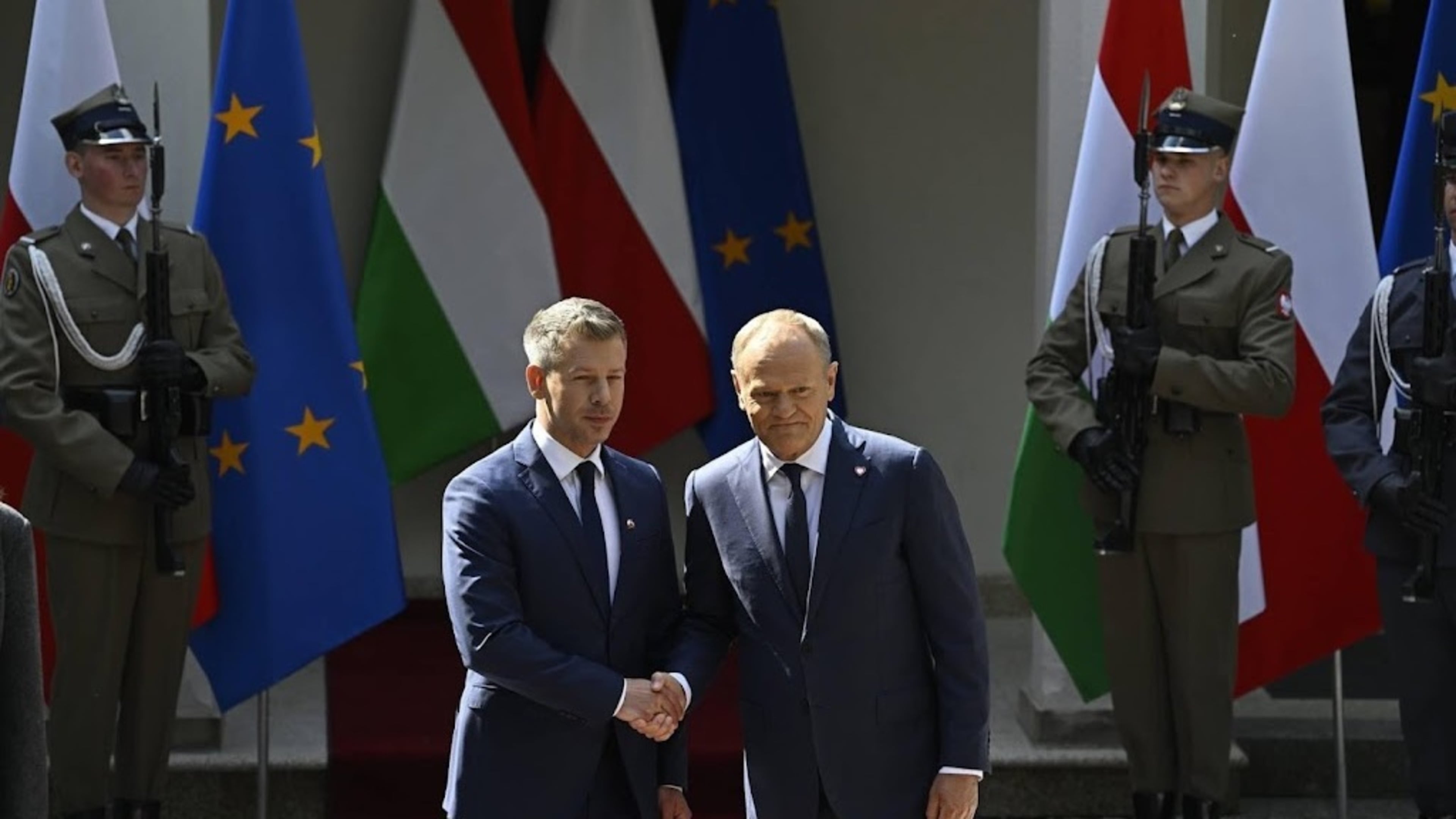 Warm welcome in Poland for new Hungarian leader Magyar