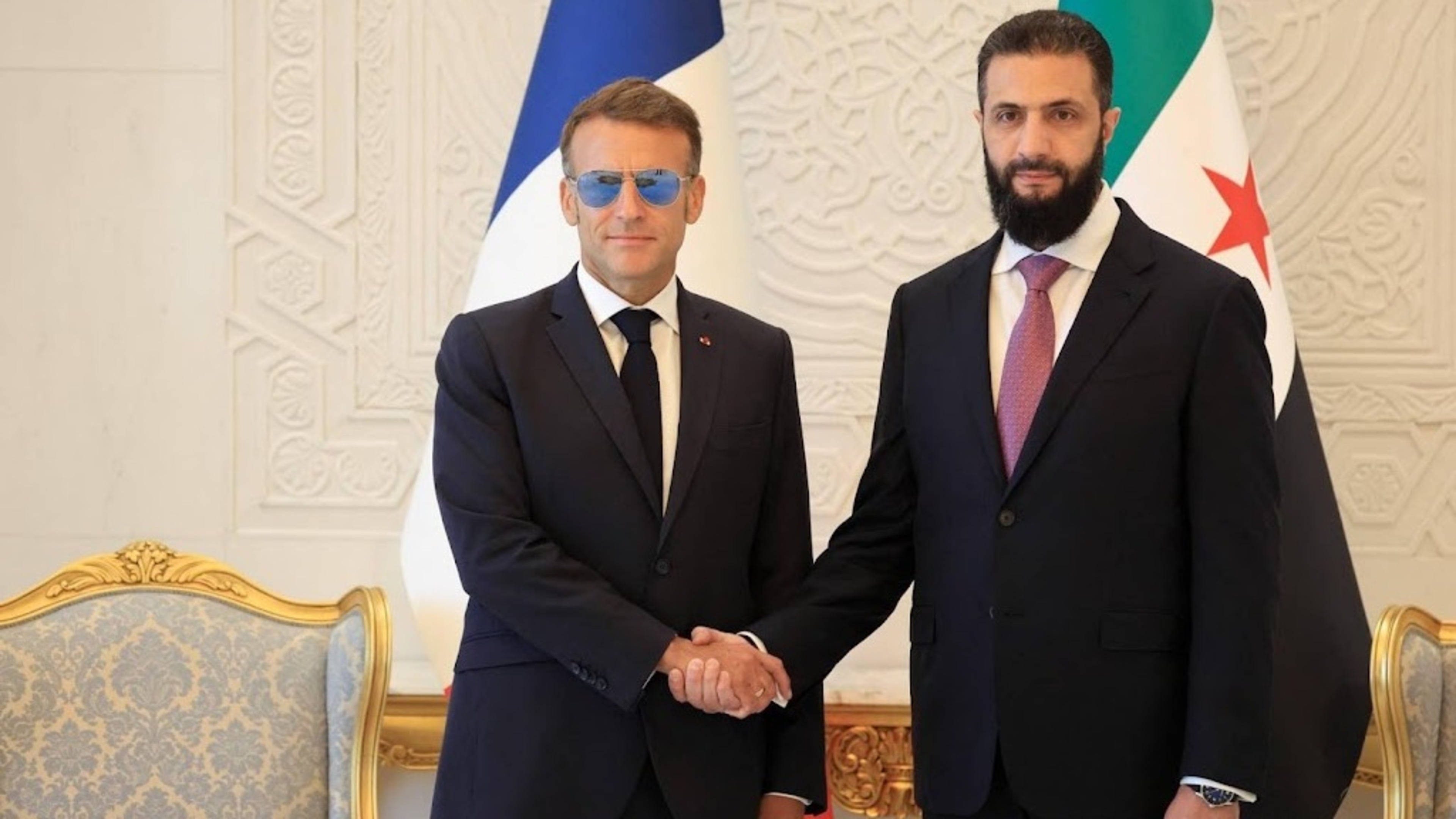 Macron meets Syrian president shortly after explosions in Damascus
