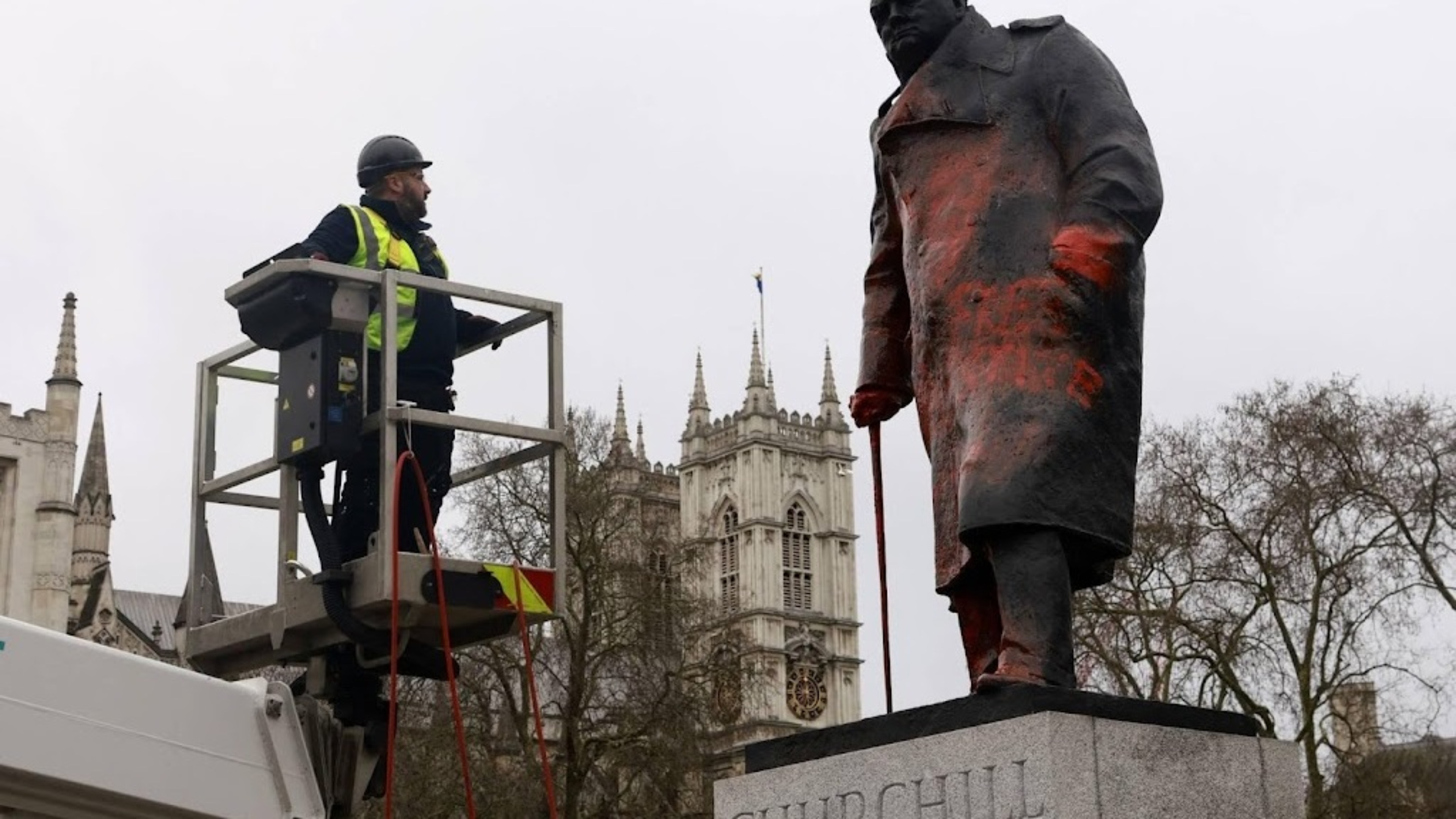 Dutchman claims responsibility for defacing Churchill statue in London