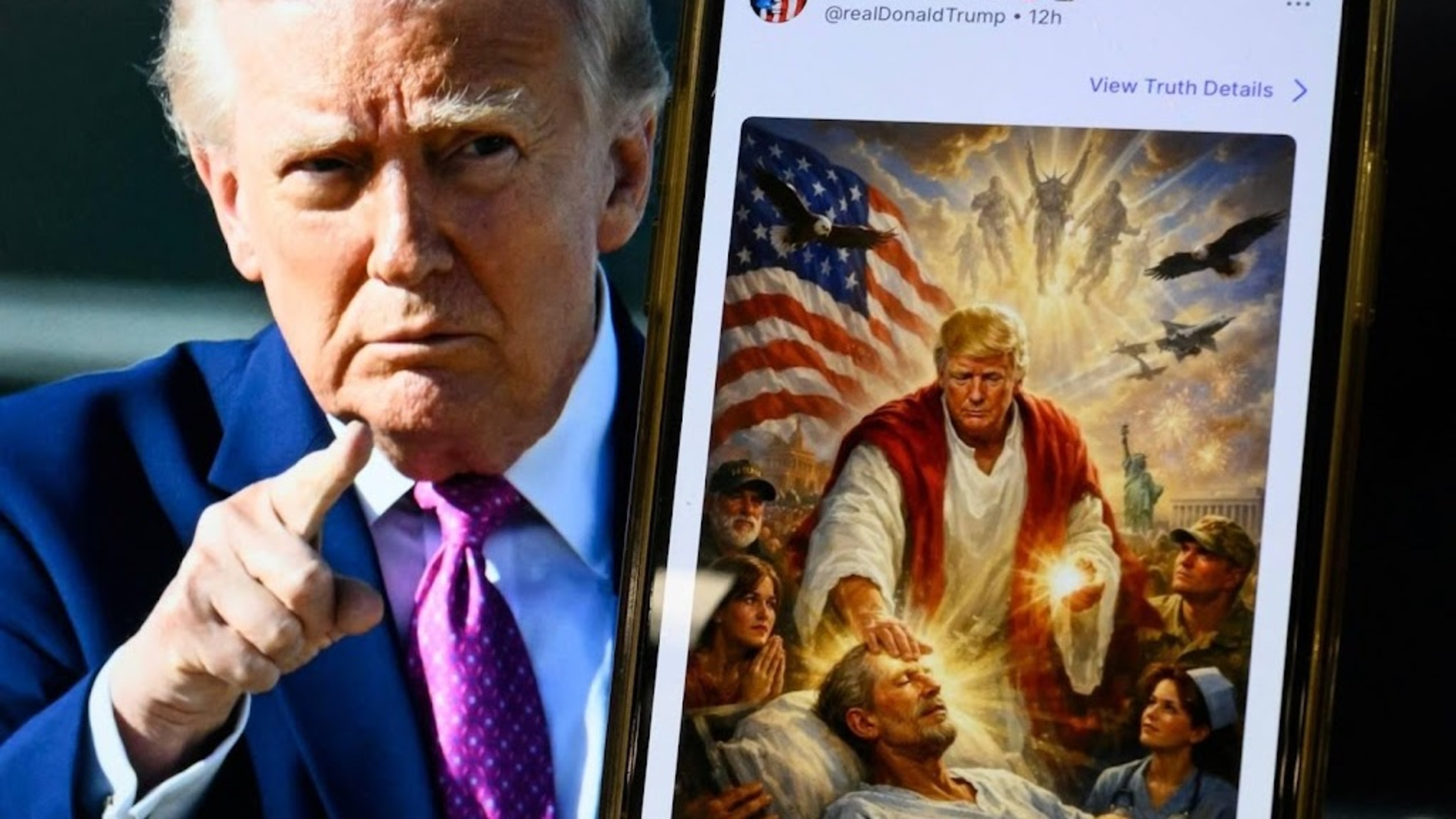 Trump removes AI image of himself as Jesus after criticism