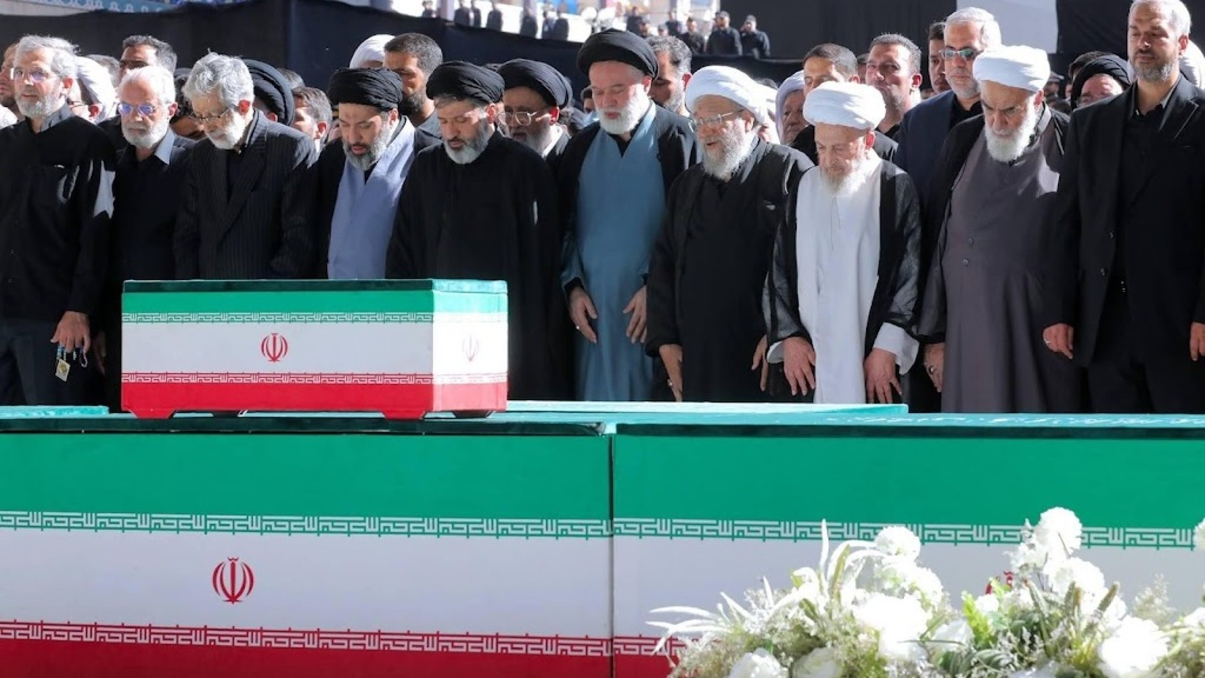 Sons of Ali Khamenei bid farewell, Mojtaba still absent
