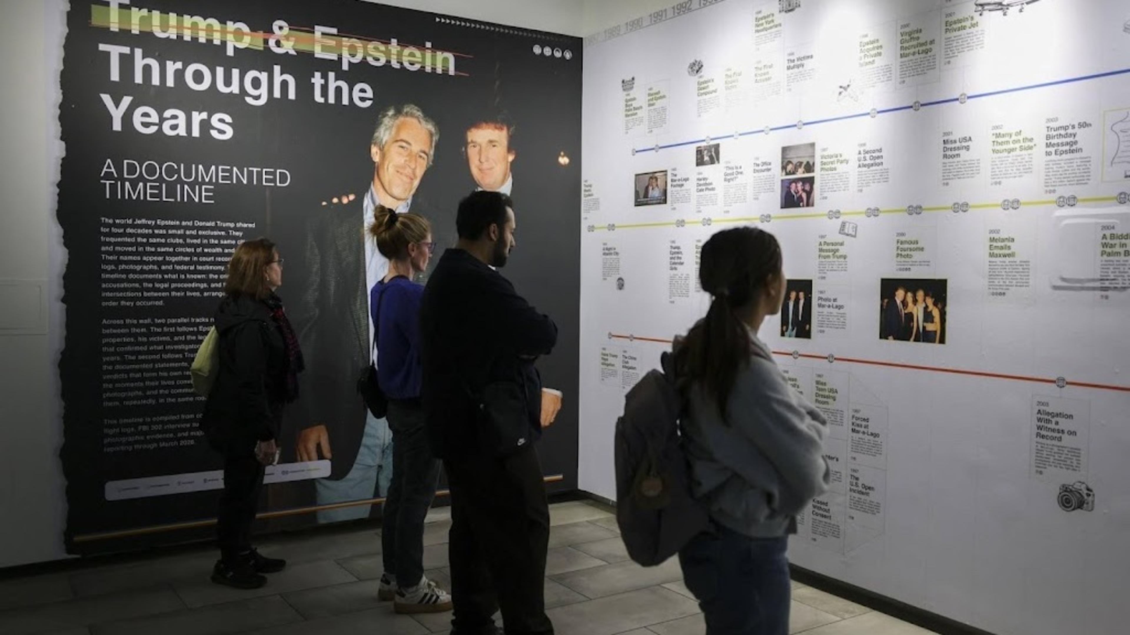 Full Epstein file on display in New York