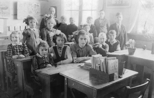 Elke Ankevener op de schoolfoto, dat is ’t doel