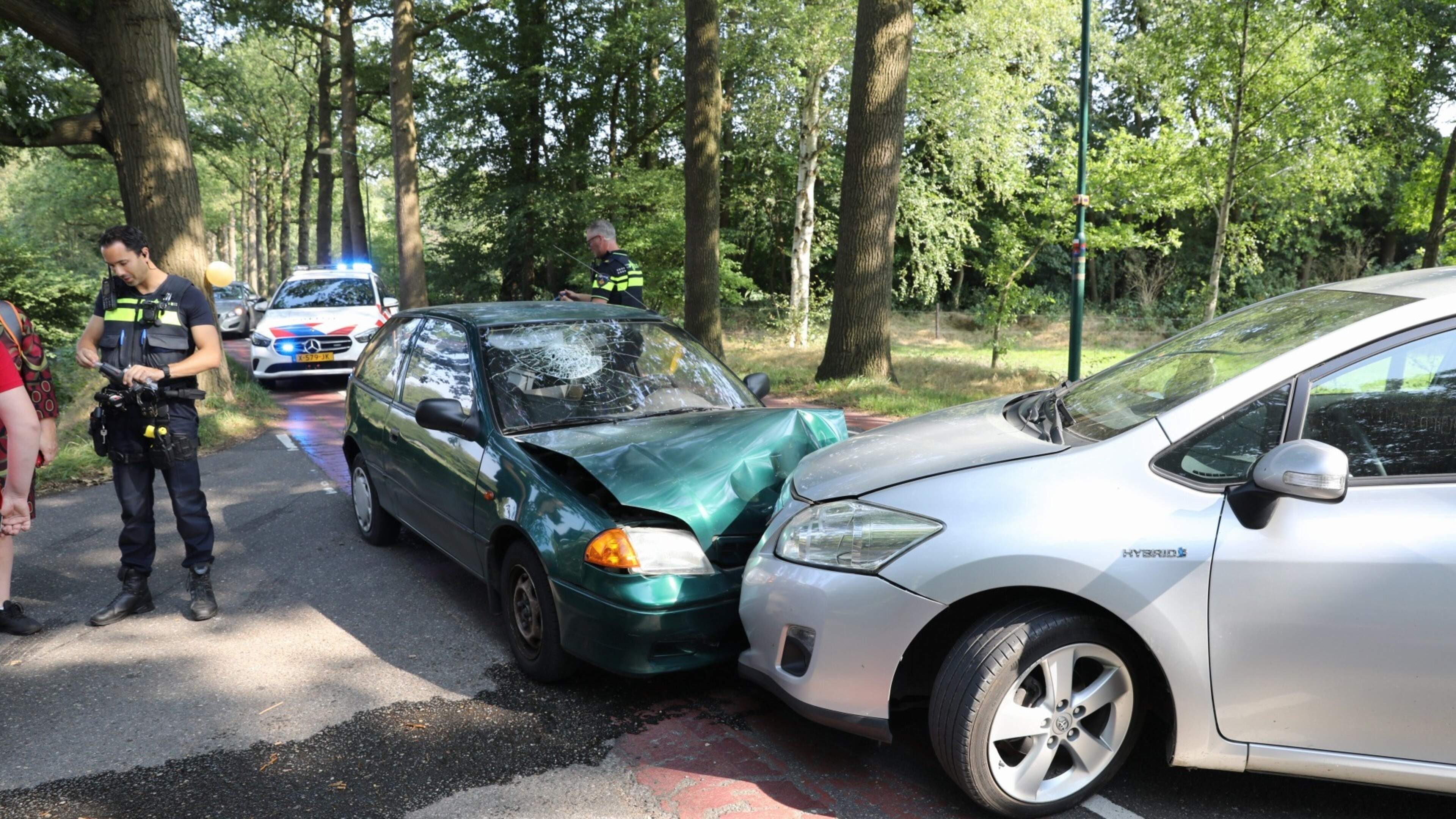 Frontale botsing in Maartensdijk, bestuurder raakt gewond